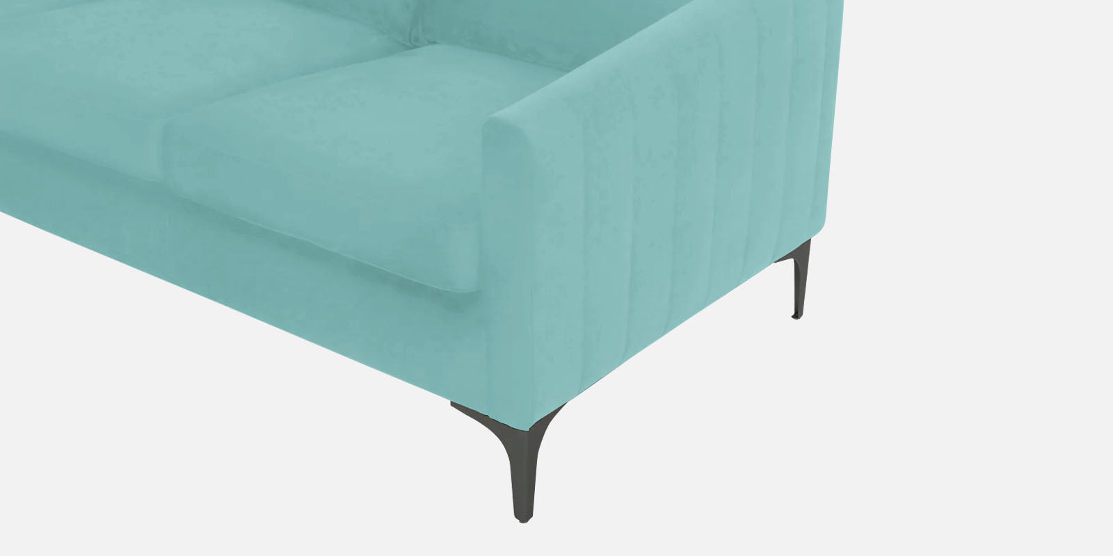 Haru Fabric RHS Sectional Sofa (3+Lounger) In Barmunda Aqua Colour - Febonic Living