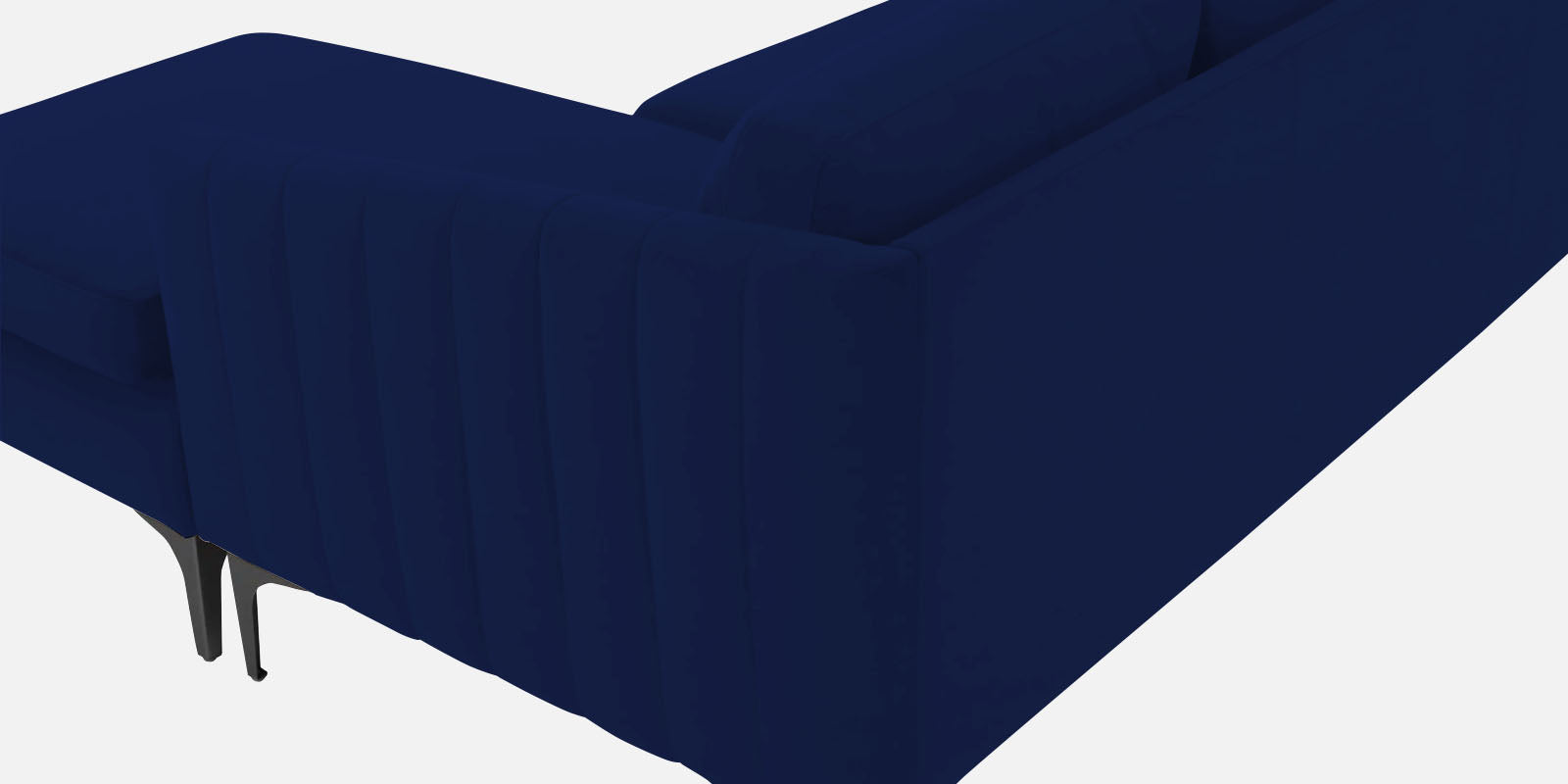 Haru Fabric LHS Sectional Sofa (2+Lounger) In Imperial Blue Colour - Febonic Living