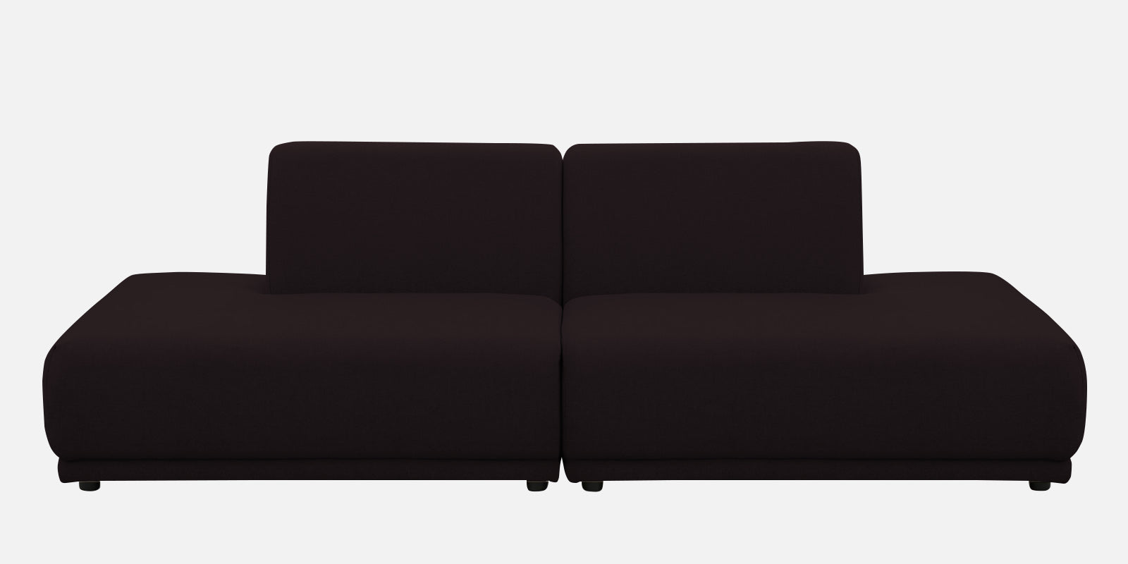 Adam Fabric LHS Sectional Sofa (3+Ottoman Lounger) In Cara Brown Colour - Febonic Living