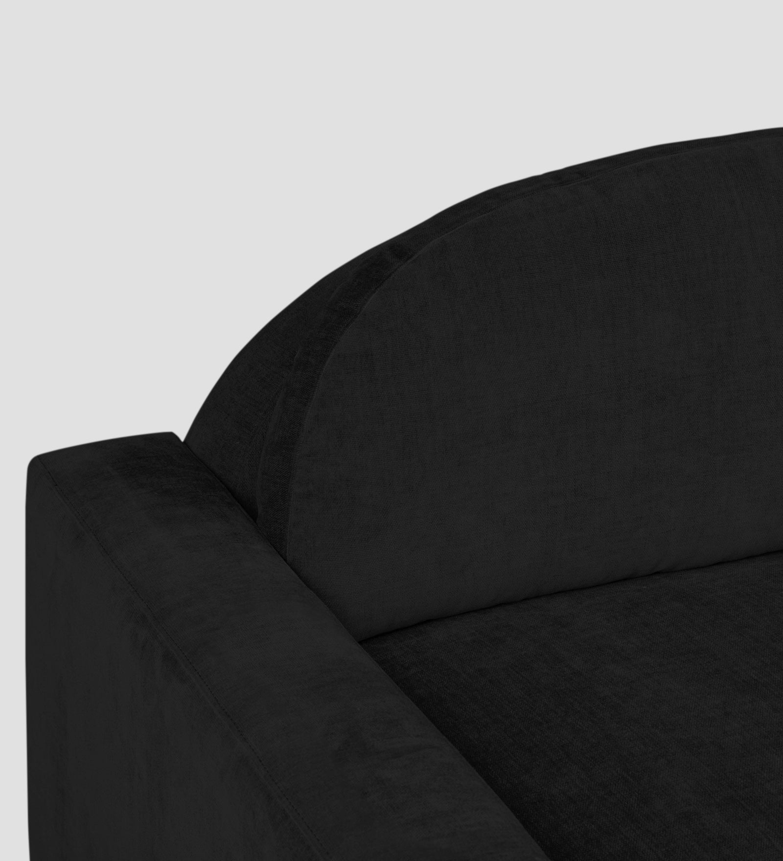 Dara Fabric 1 Seater Sofa In Zed Black Colour - Febonic Living