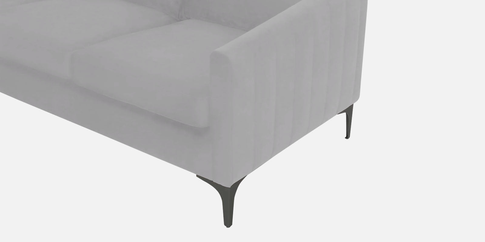 Haru Fabric RHS Sectional Sofa (3+Lounger) In Concrete Grey Colour - Febonic Living