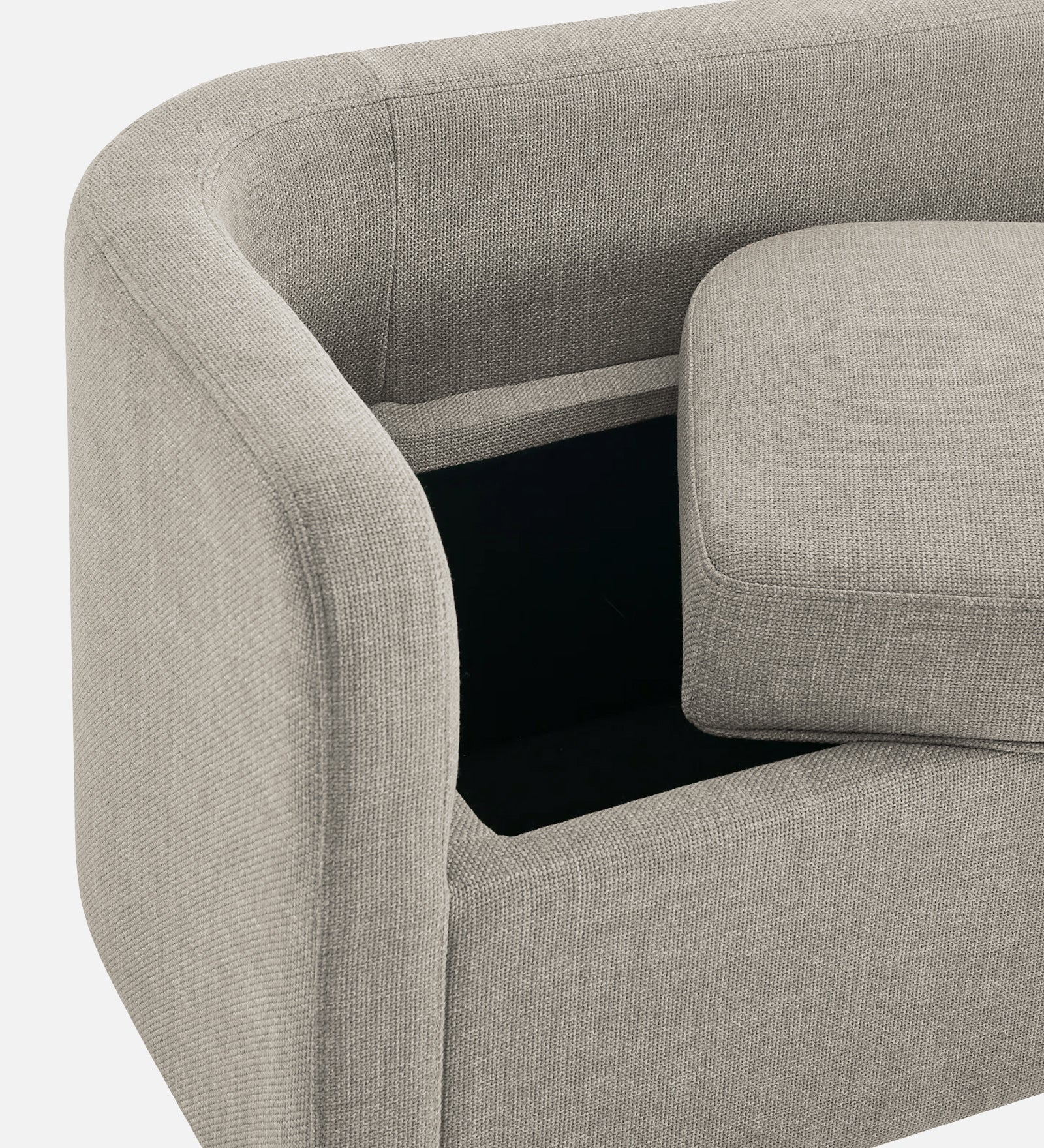 Cooper Fabric Storage Bench In Ash Grey Colour - Febonic Living