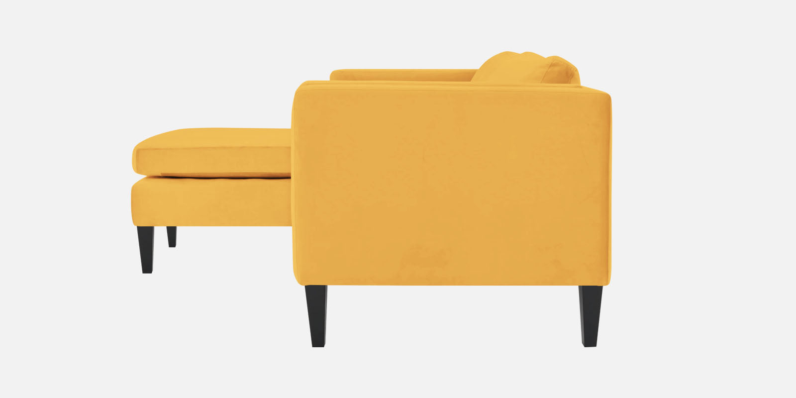 Jasper Velvet Rhs Sectional Sofa 3 Lounger In Turmeric Yellow Colour - Febonic Living