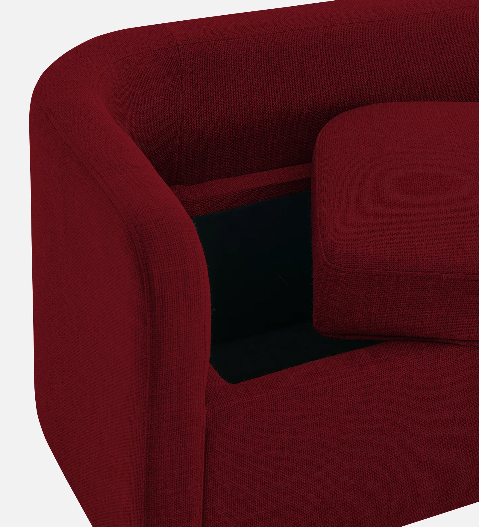 Cooper Fabric Storage Bench In Ruby Red Colour - Febonic Living
