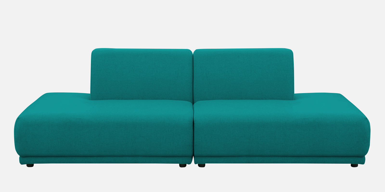 Adam Fabric RHS Sectional Sofa (3+Ottoman Lounger) In Sea green Colour - Febonic Living