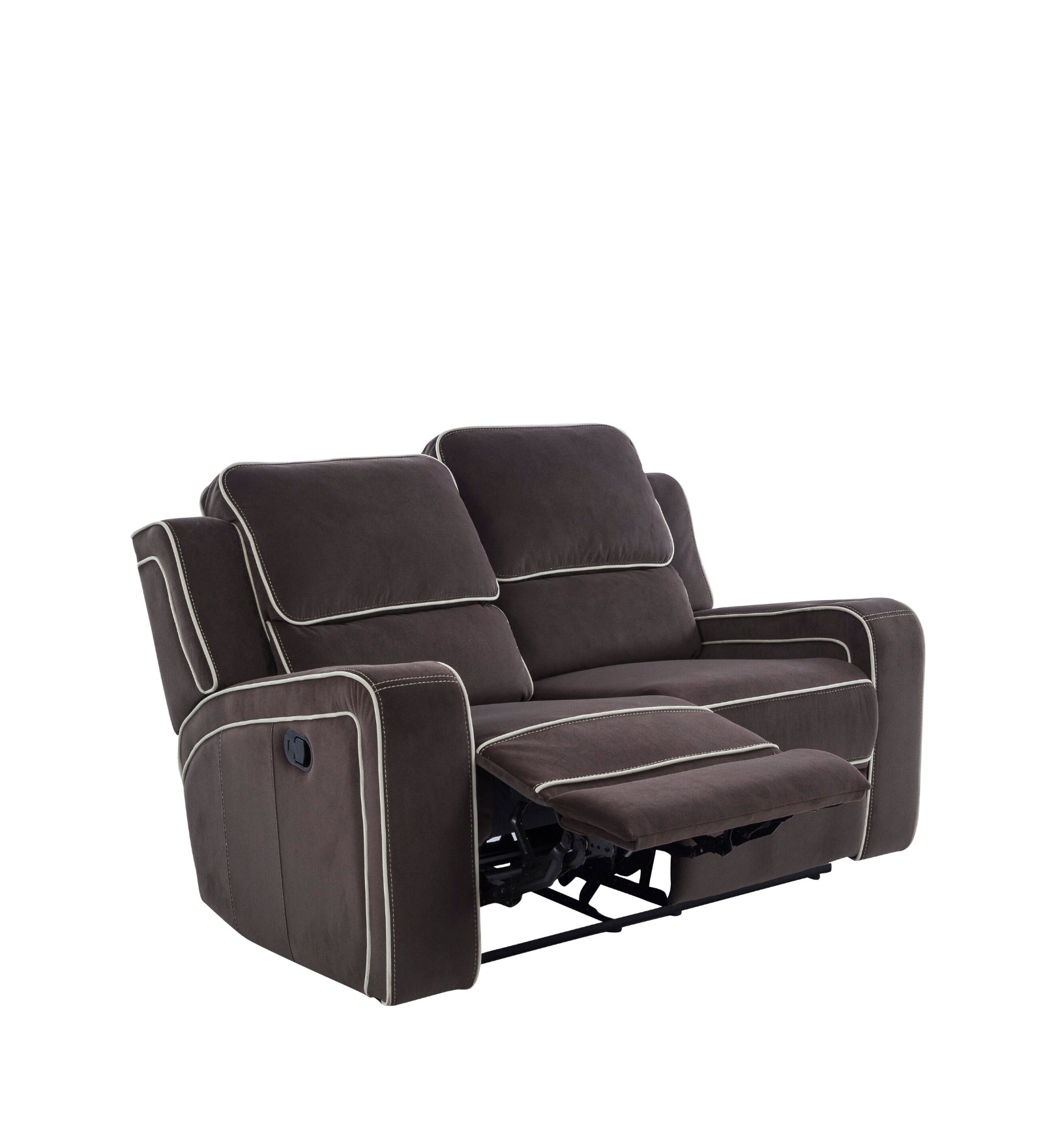 Wave Velvet 2 Seater Motorized Recliner In Mocha Brown Colour - Febonic Living
