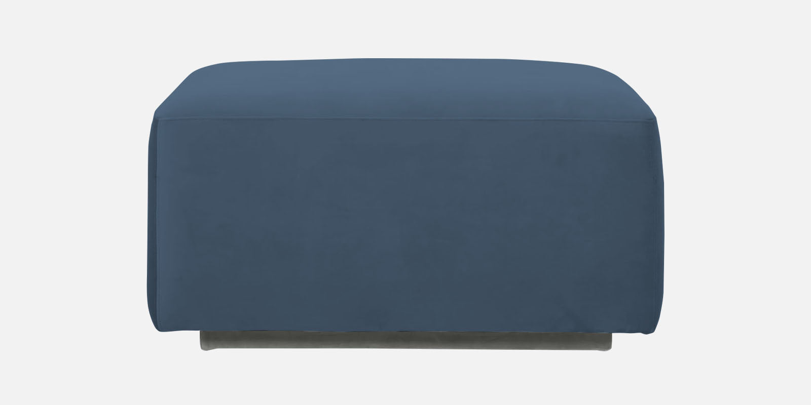 Bufa Velvet LHS Sectional Sofa In Oxford Blue Colour With Ottoman - Febonic Living