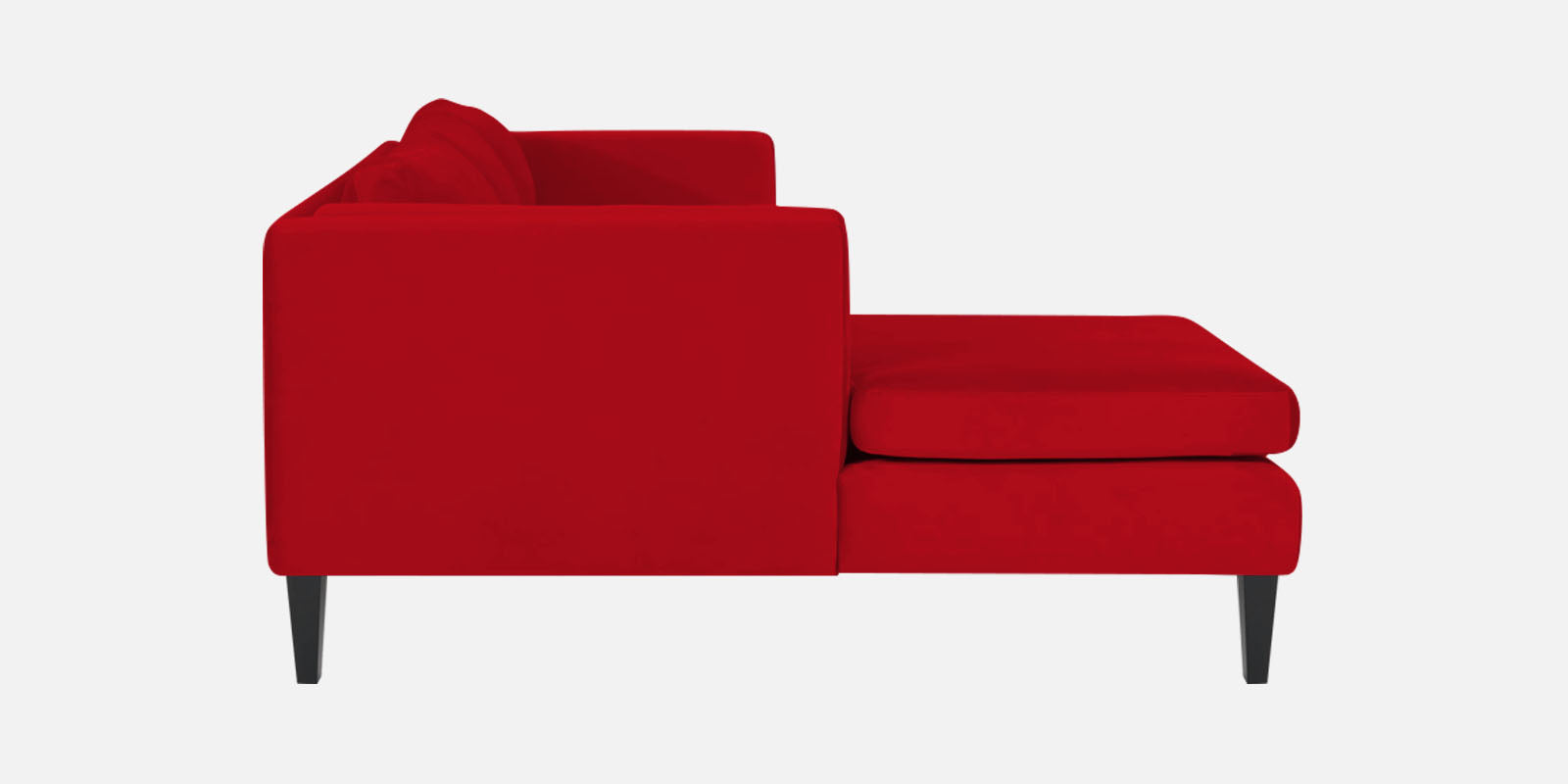Jasper Velvet Rhs Sectional Sofa 3 Lounger In Berry Maroon Colour - Febonic Living