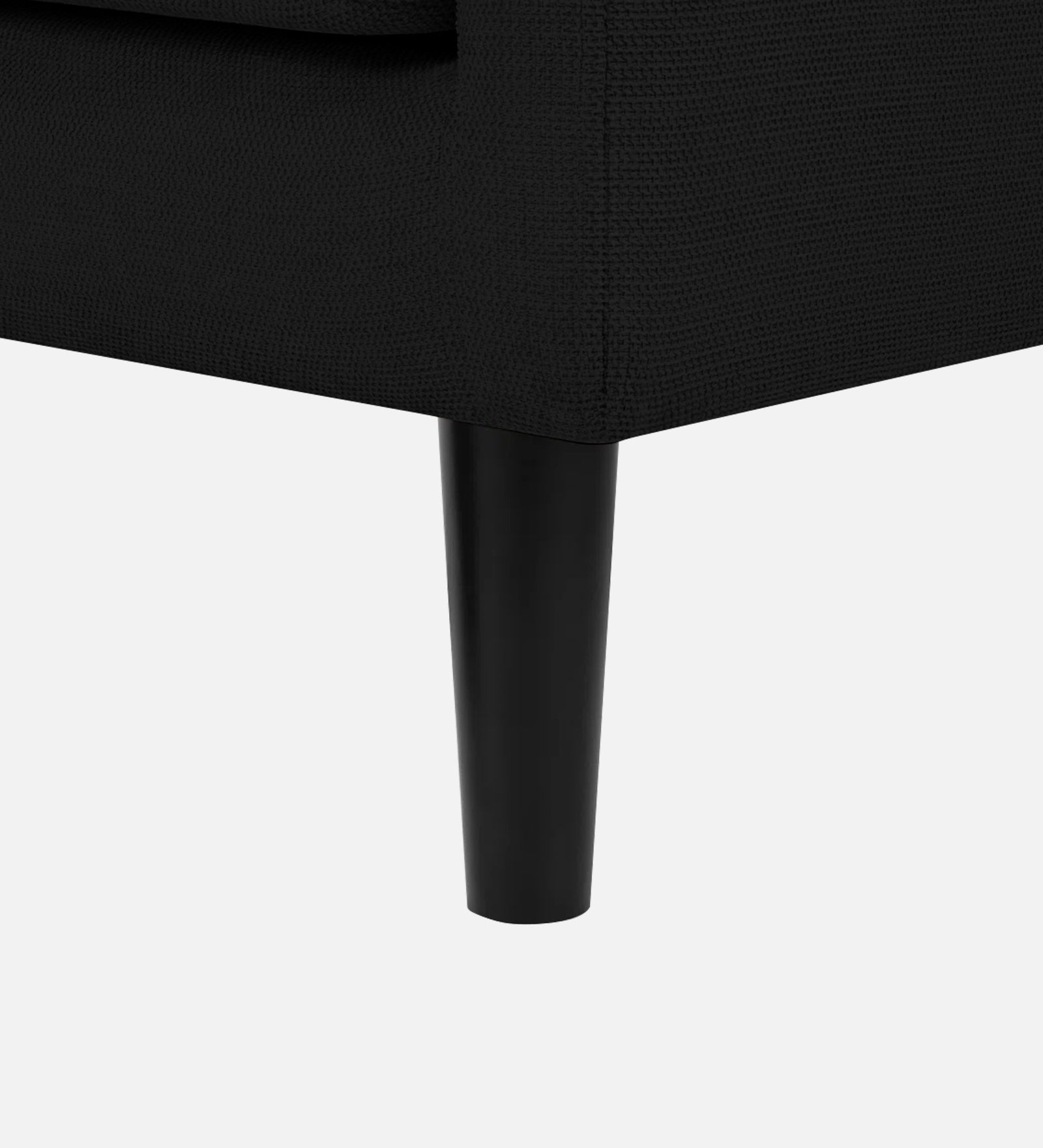 Maya Fabric Bench In Zed Black Colour - Febonic Living