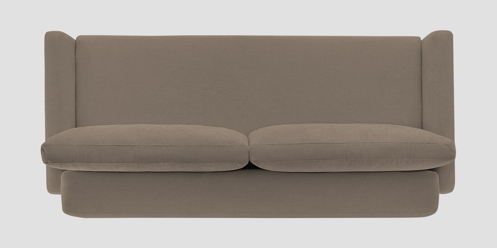Leora Fabric 3 Seater Convertible Sofa Cum Bed In Hazel Beige Colour - Febonic Living