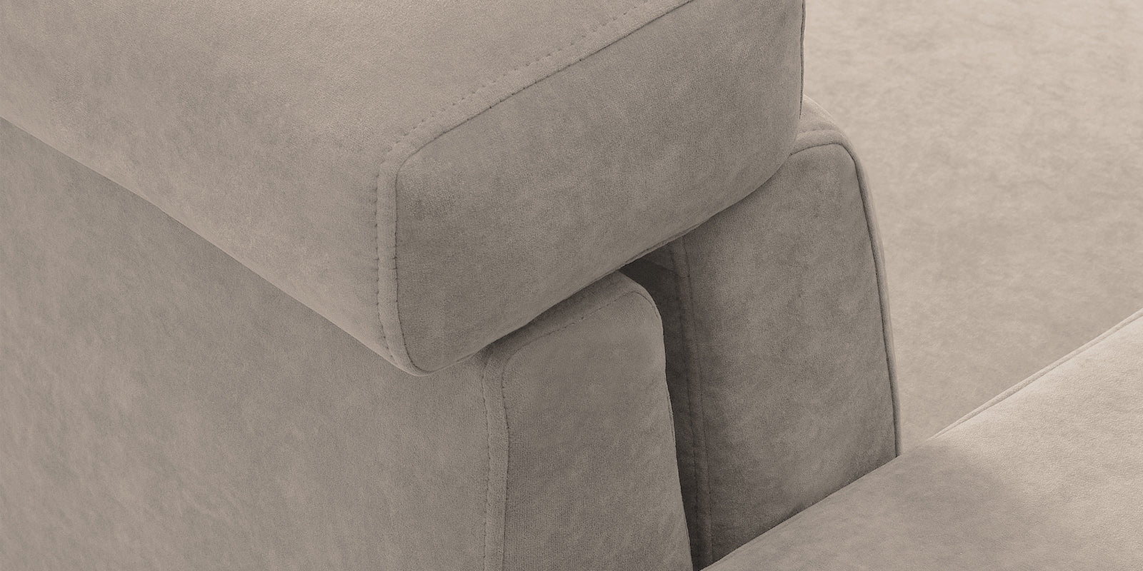 Hiro Fabric 3 Seater Sofa In Oat-Beige Colour - Febonic Living