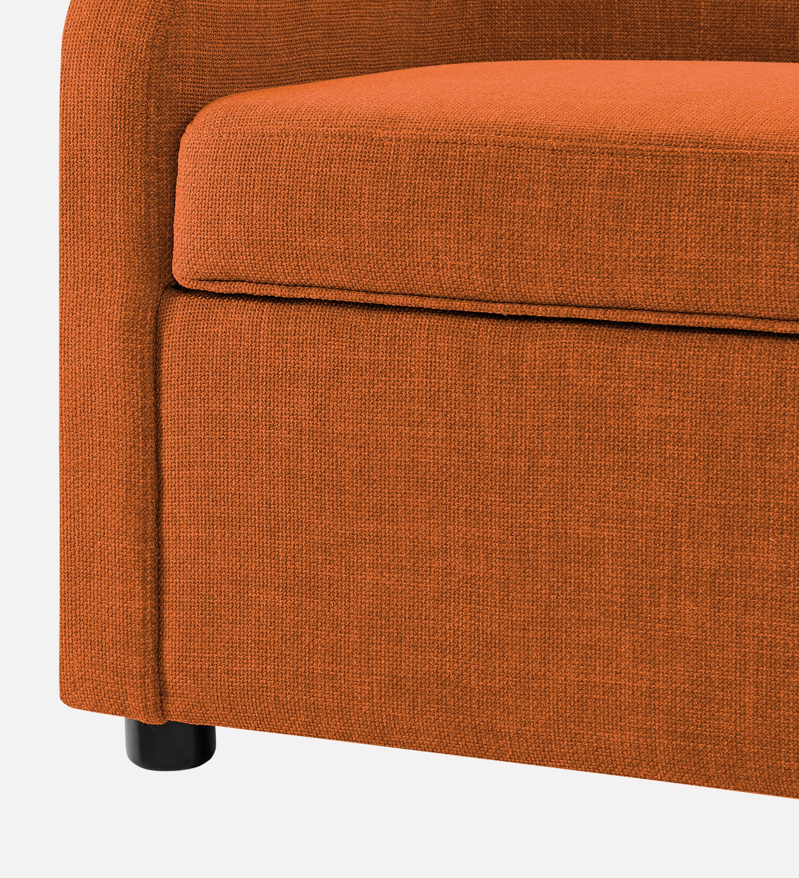Cooper Fabric Storage Bench In Vivid Orange Colour - Febonic Living