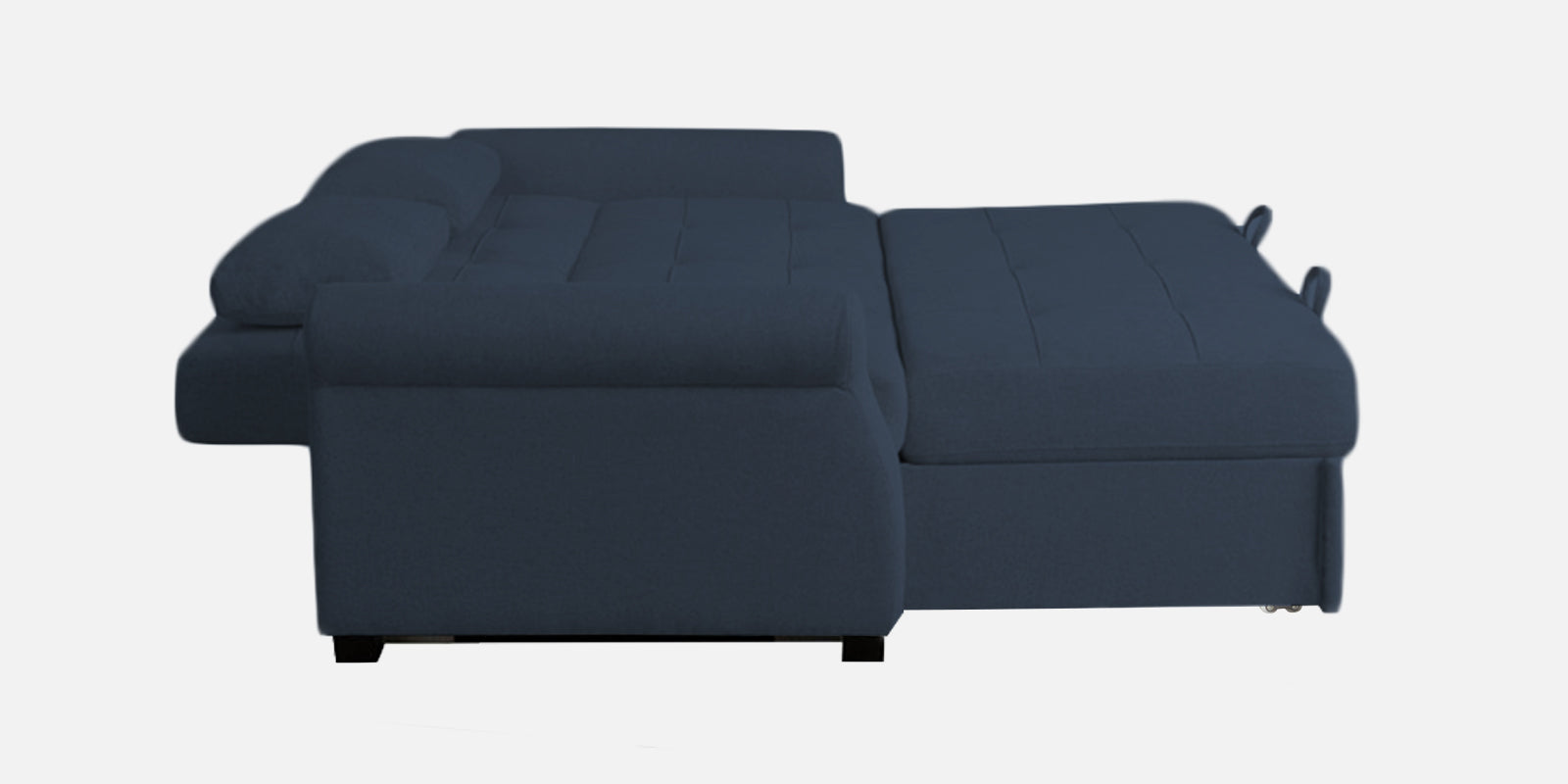 Fornia Fabric 2 Seater Pull Out Sofa Cum Bed In Denim Blue Colour - Febonic Living