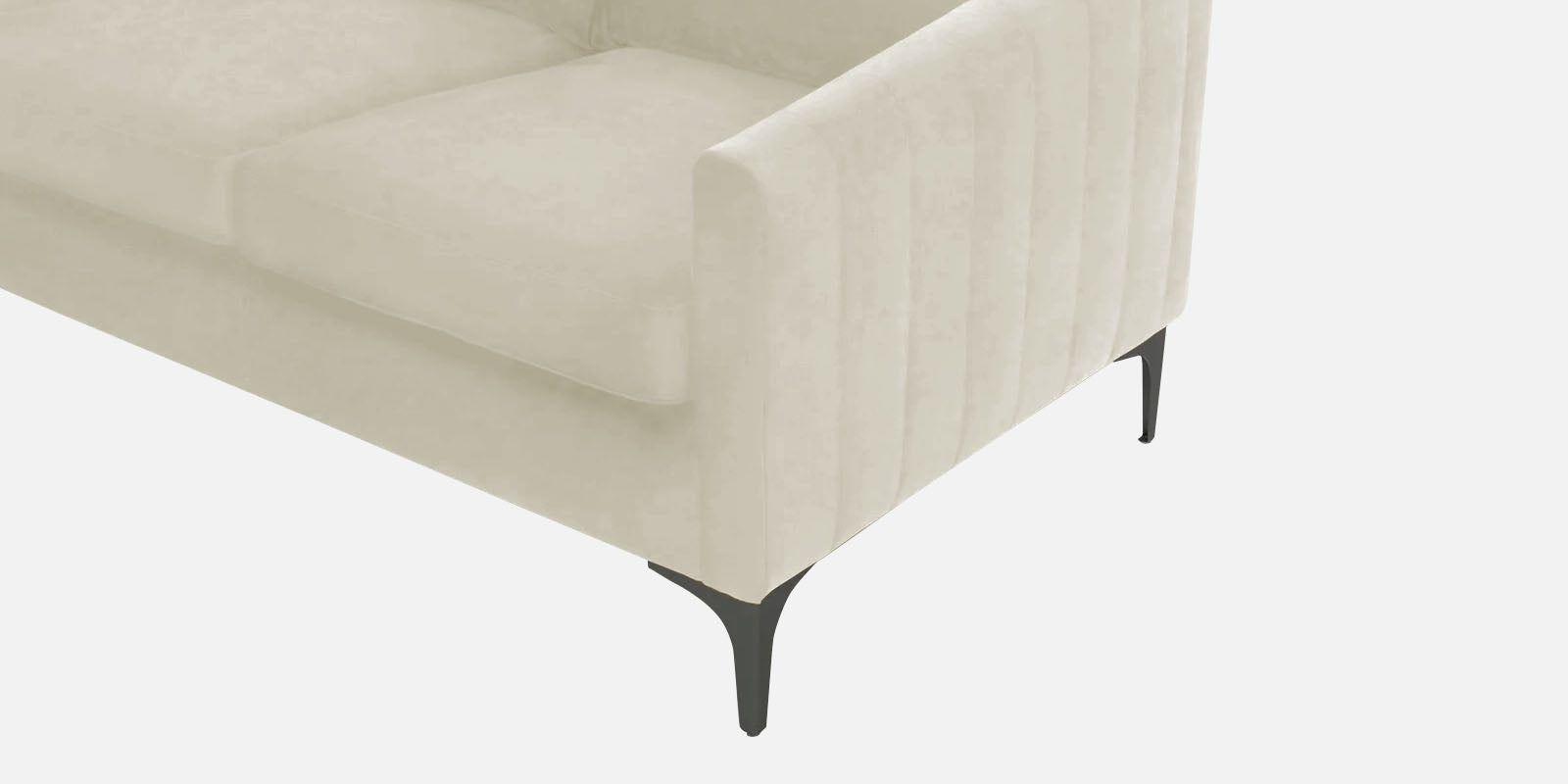 Haru Fabric RHS Sectional Sofa (2+Lounger) In Warm White Colour - Febonic Living