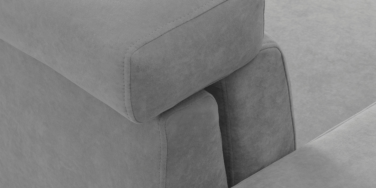 Hiro Fabric 2 Seater Sofa In Smoke Grey Colour - Febonic Living