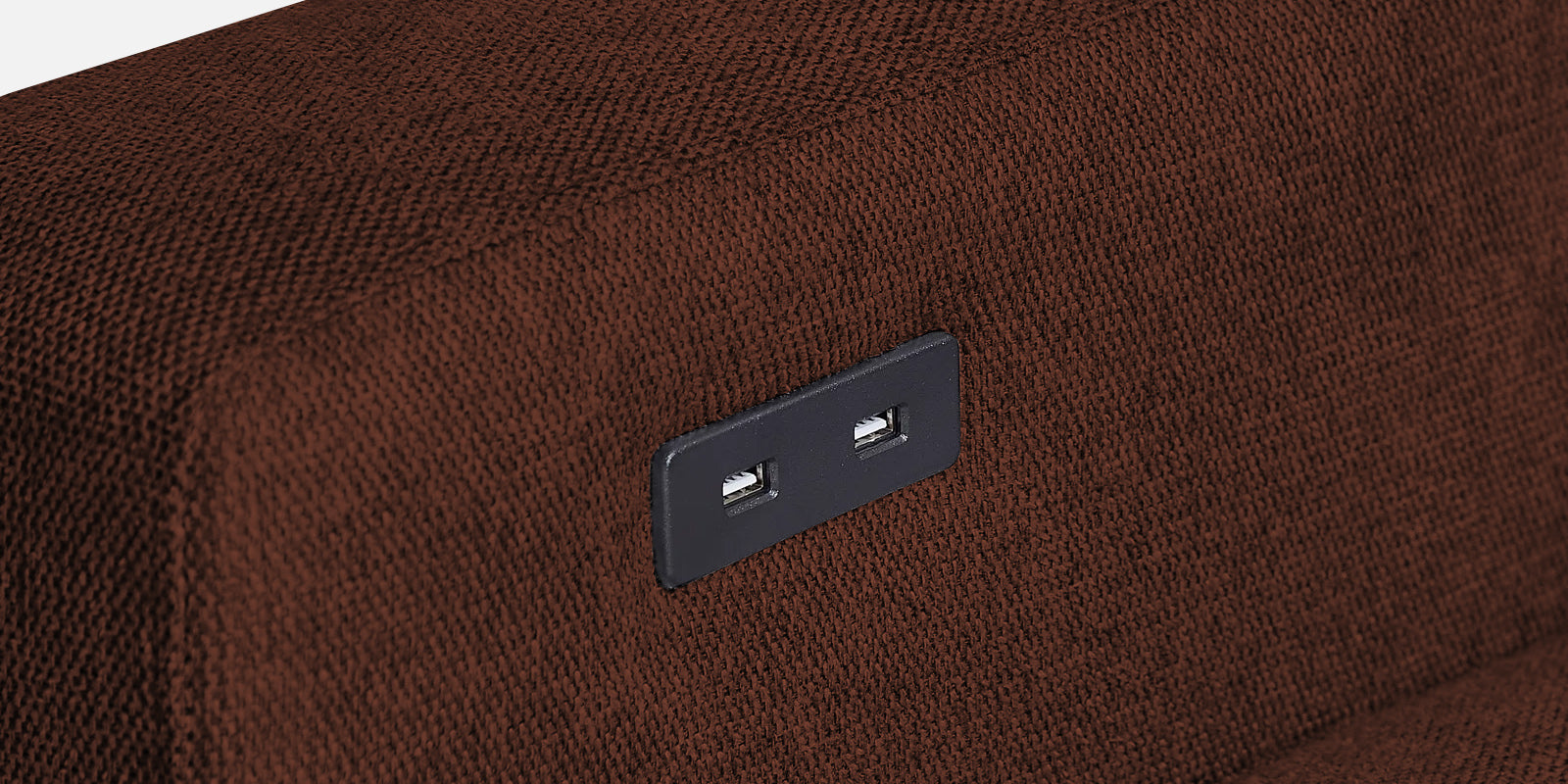 Roman Fabric 3 Seater Foldable Sofa Cum Bed In Coffee Brown Colour With USB Portable Type