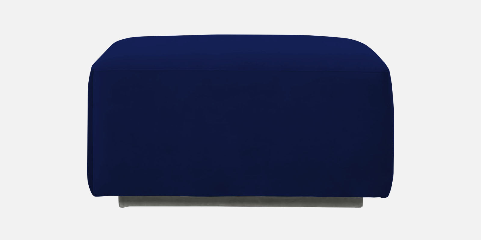 Bufa Velvet LHS Sectional Sofa In Dark Blue Colour With Ottoman - Febonic Living