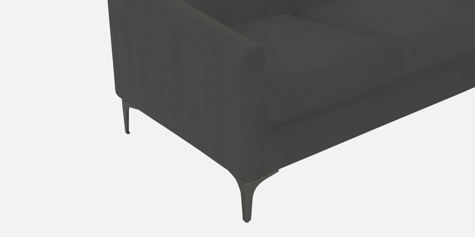 Haru Fabric LHS Sectional Sofa (2+Lounger) In Hory Grey Colour - Febonic Living