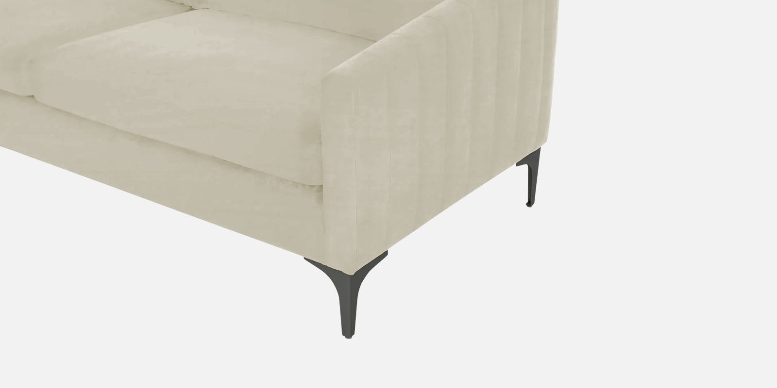 Haru Velvet 2 Seater Sofa In Warm White Colour - Febonic Living