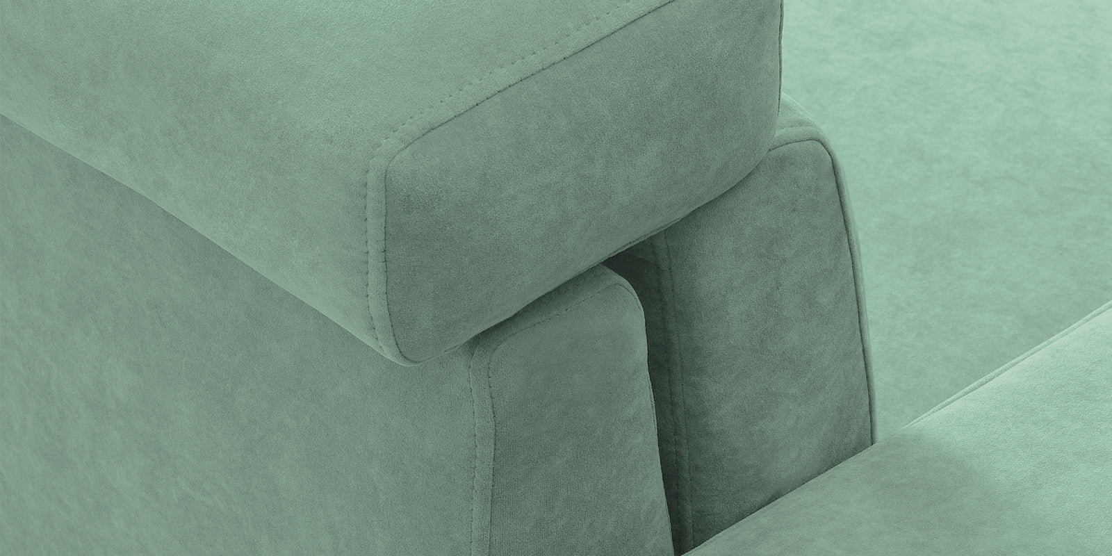 Hiro Fabric 3 Seater Sofa In Mist Blue Colour - Febonic Living