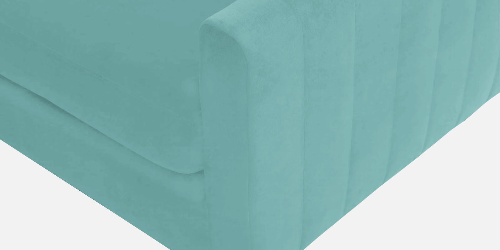 Haru Fabric RHS Sectional Sofa (3+Lounger) In Barmunda Aqua Colour - Febonic Living