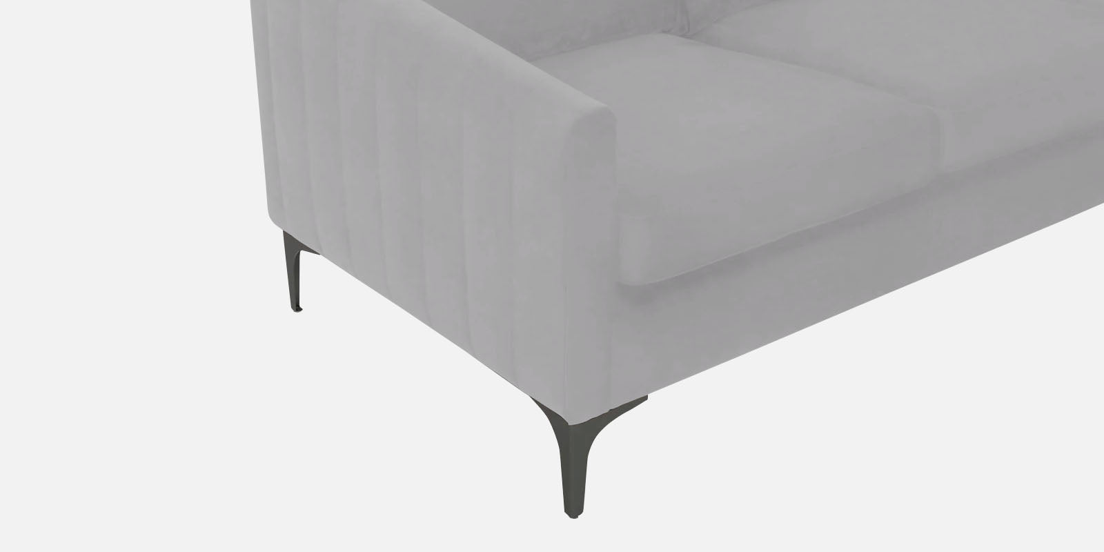 Haru Fabric LHS Sectional Sofa (2+Lounger) In Concrete Grey Colour - Febonic Living