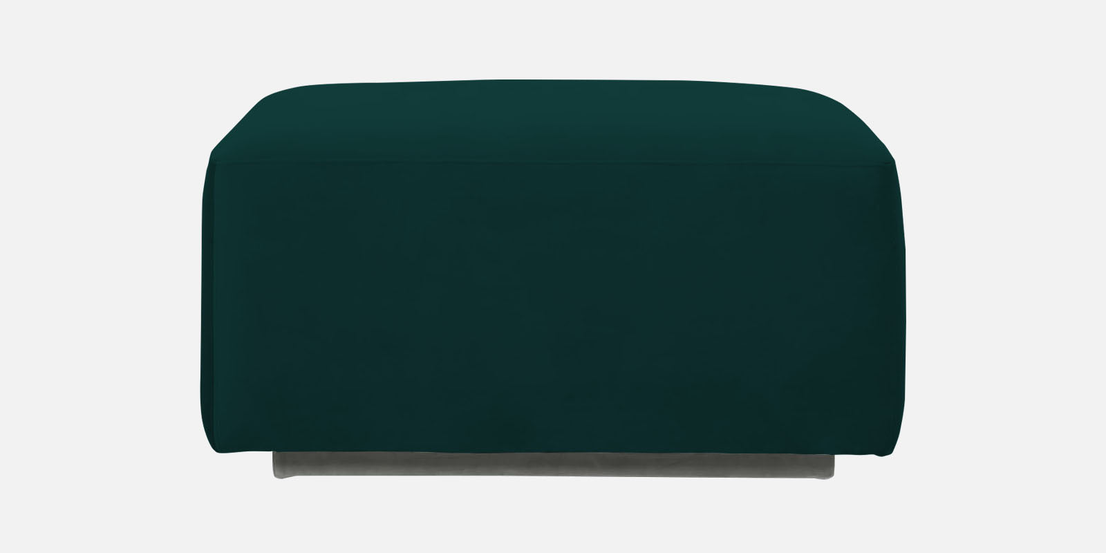 Bufa Velvet LHS Sectional Sofa In Forest Green Colour With Ottoman - Febonic Living