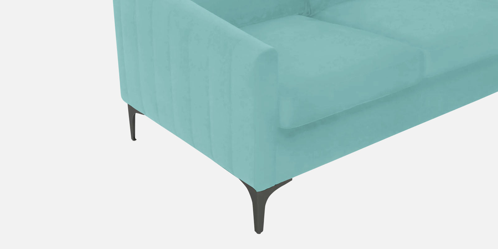 Haru Fabric LHS Sectional Sofa (2+Lounger) In Barmunda Aqua Colour - Febonic Living