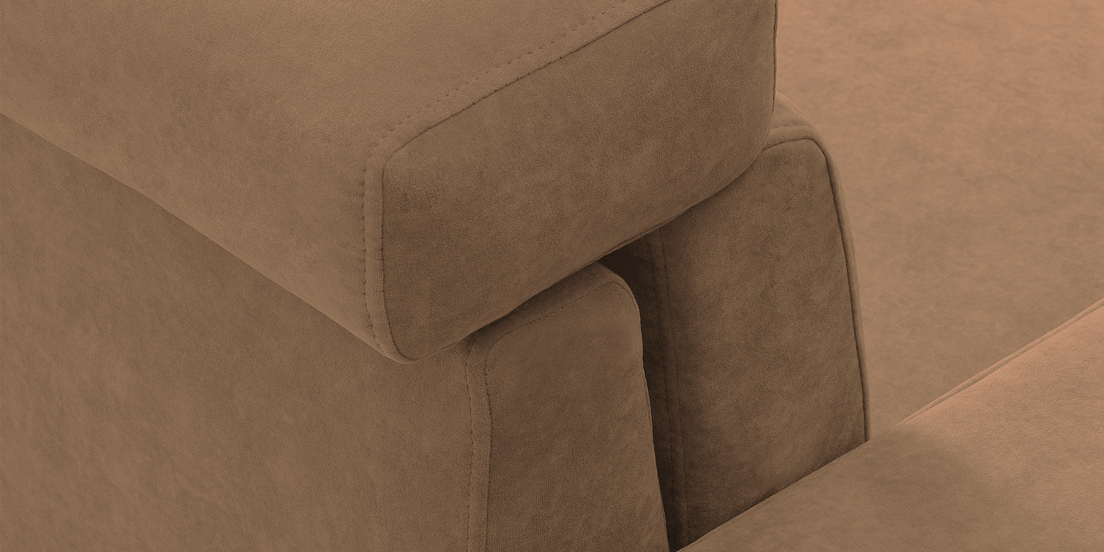 Hiro Fabric 3 Seater Sofa In Dusty peach Colour - Febonic Living