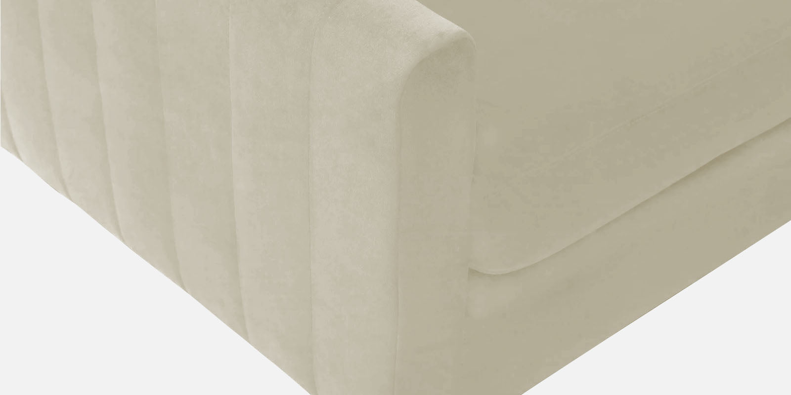 Haru Fabric LHS Sectional Sofa (3+Lounger) In Warm White Colour - Febonic Living