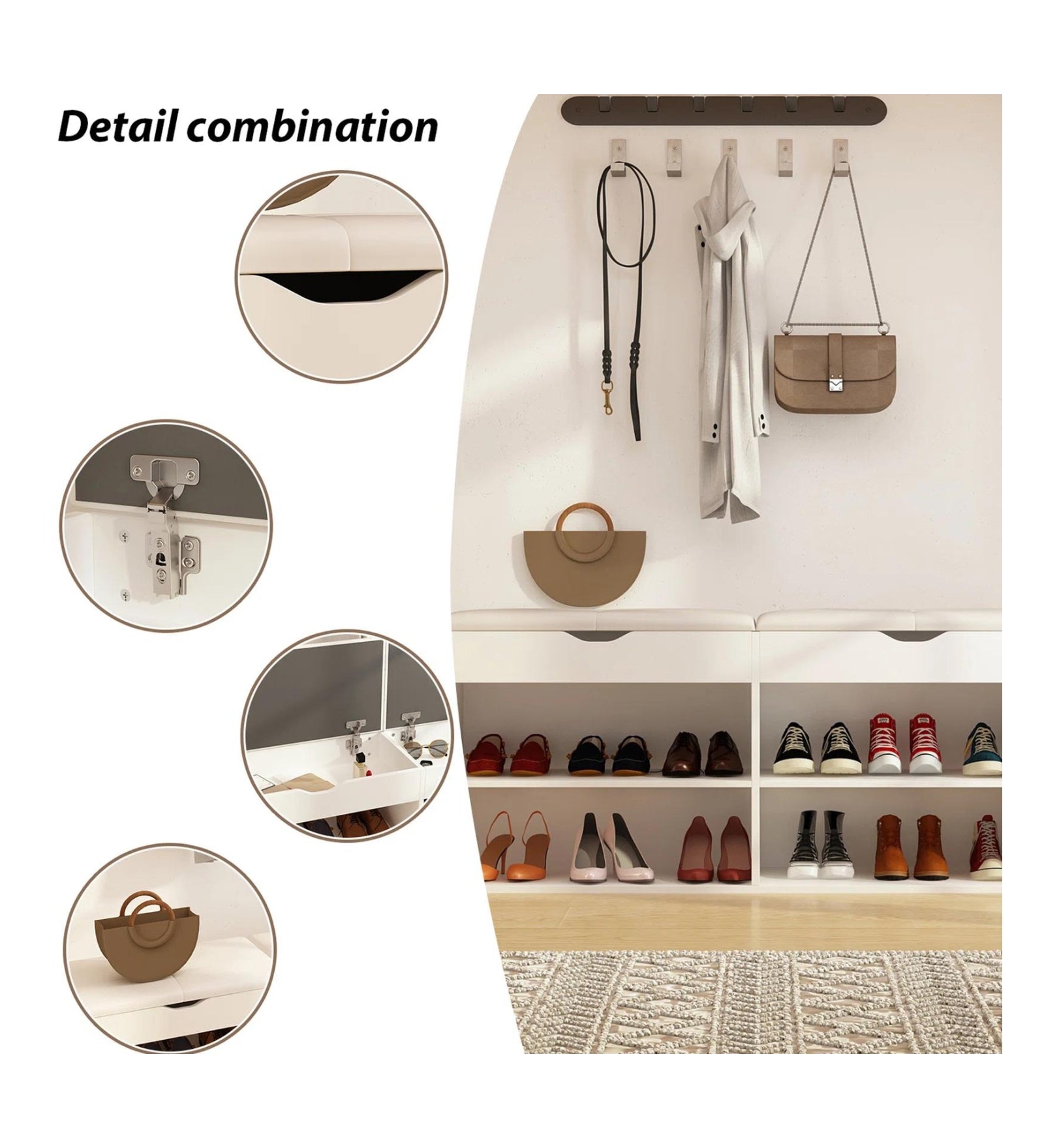 Barka Shoe Rack In Frosty White Finish - Febonic Living