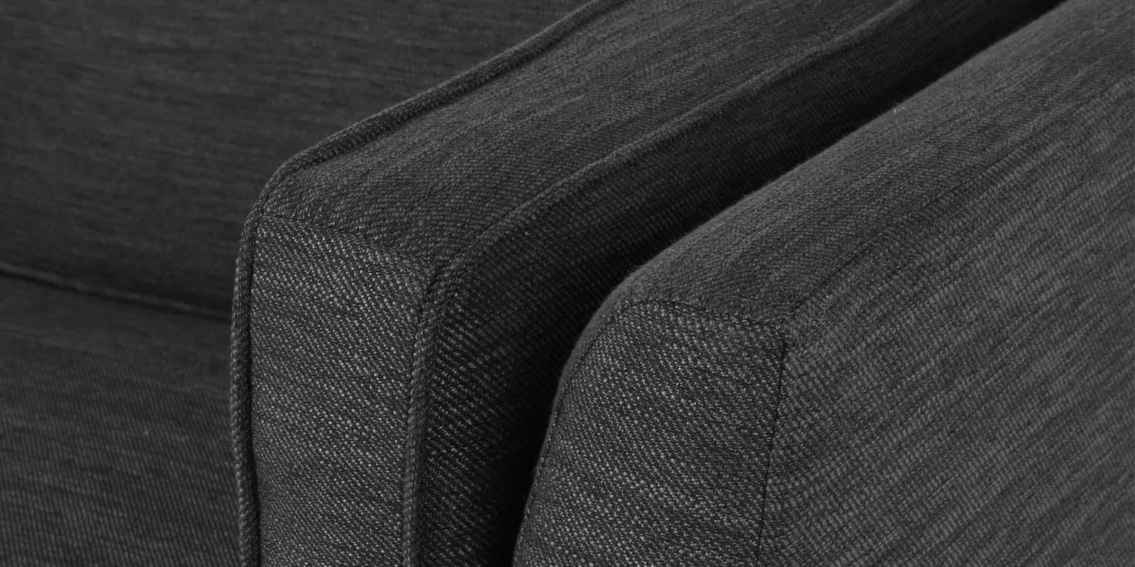 Nigar Fabric 2 Seater Sofa in Charcoal Grey Colour