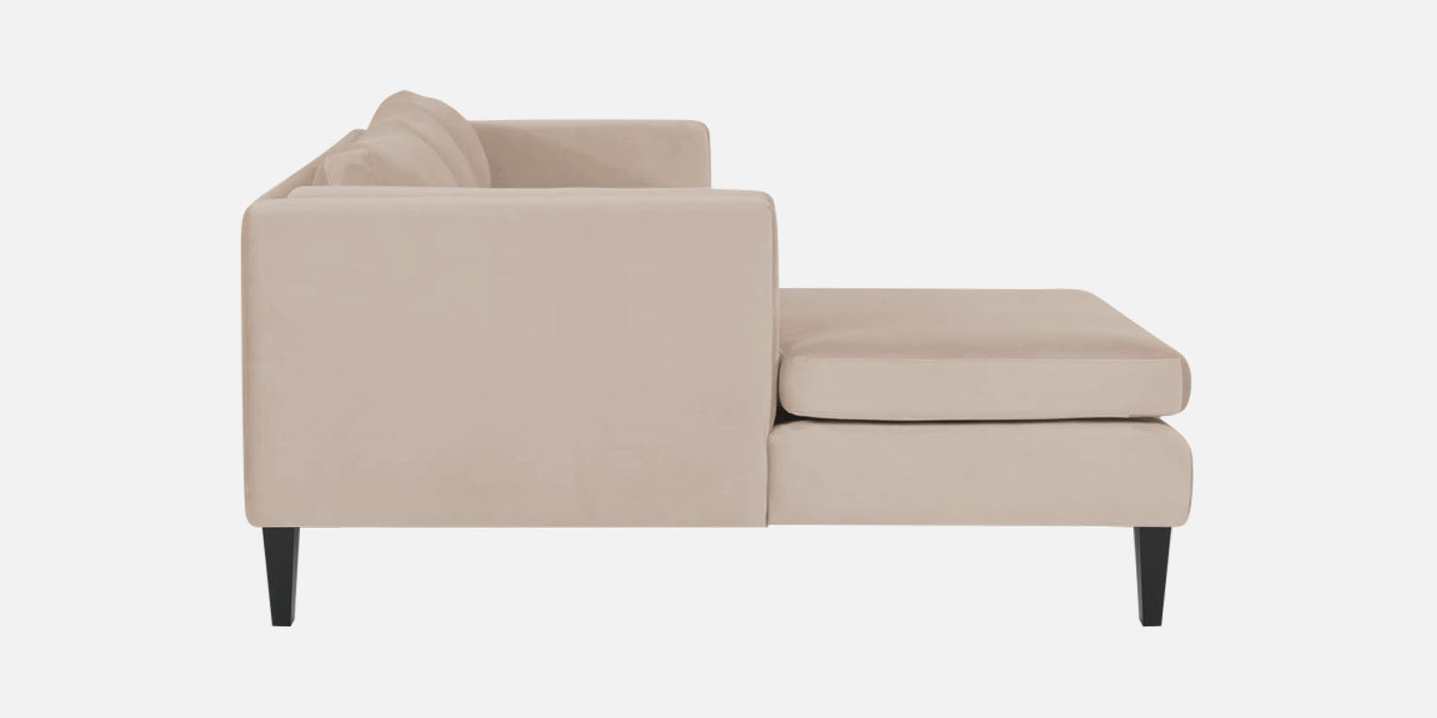 Jasper Velvet RHS Sectional Sofa (3+Lounger) In Camel Beige Colour - Febonic Living