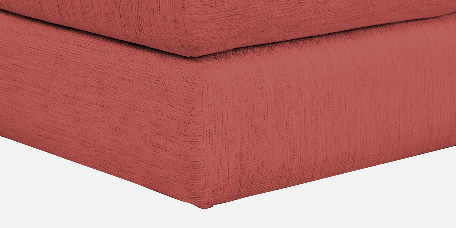 Ziggy Fabric LHS Sectional Sofa (3+Lounger) In Salmon Pink Colour - Febonic Living