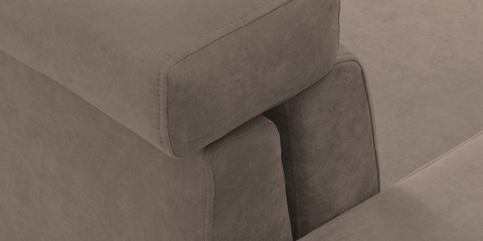 Hiro Fabric 3 Seater Sofa In Rock Beige Colour - Febonic Living