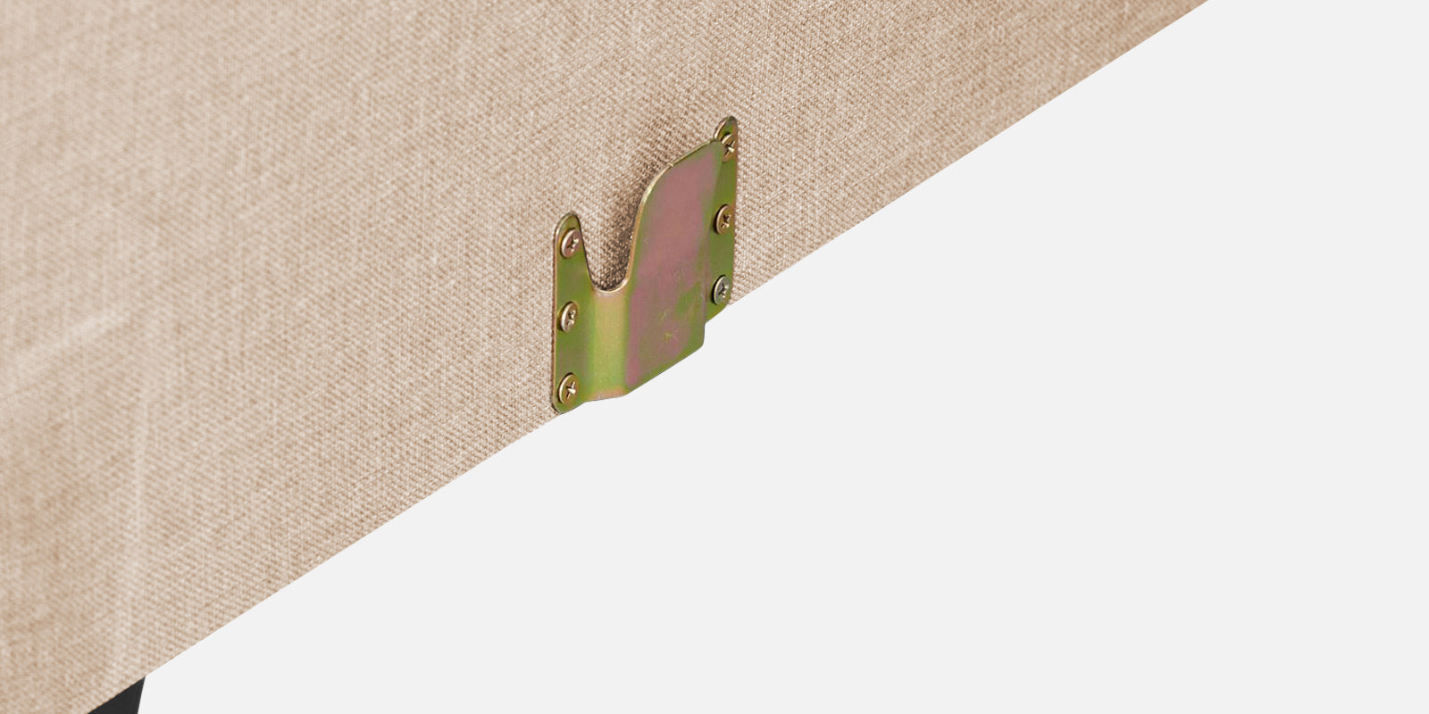 Perry Fabric LHS Sectional Sofa (3+Lounger) In Woom Beige Colour - Febonic Living