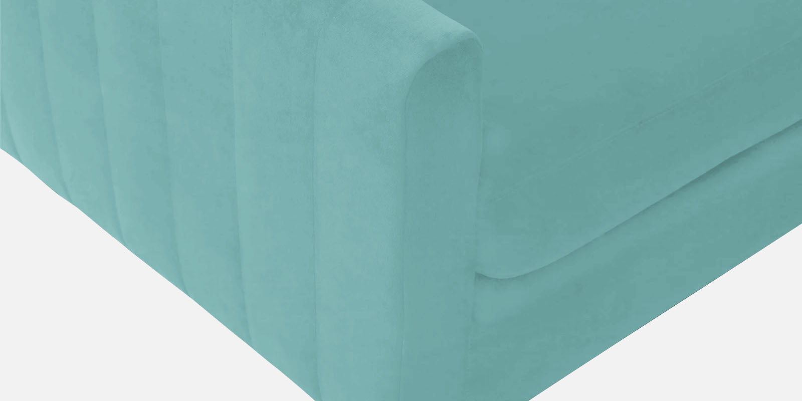 Haru Fabric LHS Sectional Sofa (3+Lounger) In Barmunda Aqua Colour - Febonic Living