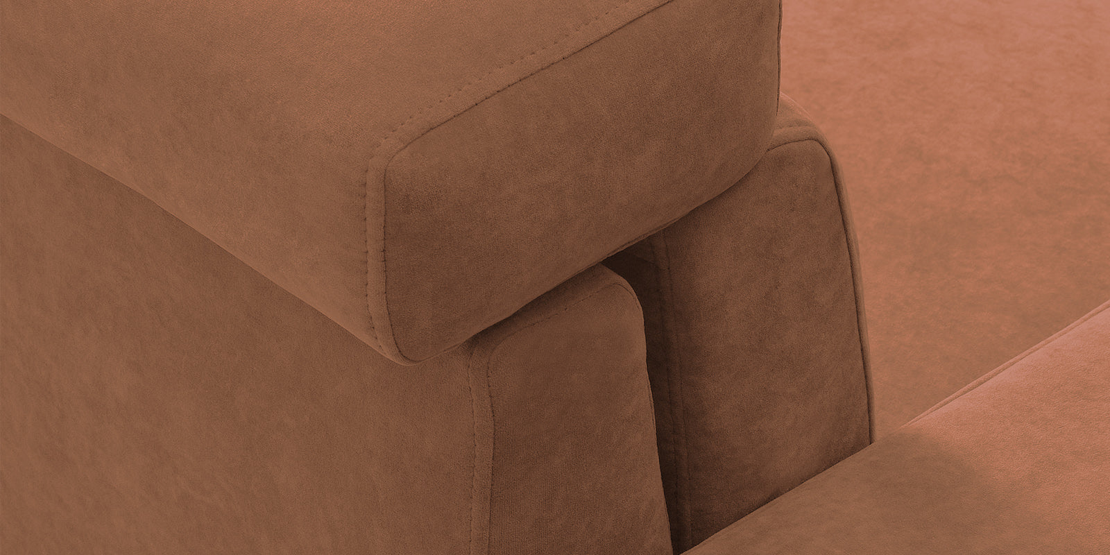 Hiro Fabric 3 Seater Sofa In Caramel Beige Colour - Febonic Living