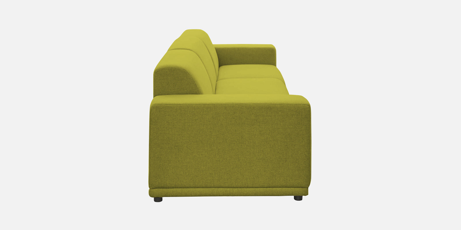 Adam Fabric RHS Sectional Sofa (3+Ottoman Lounger) In Parrot Green Colour - Febonic Living