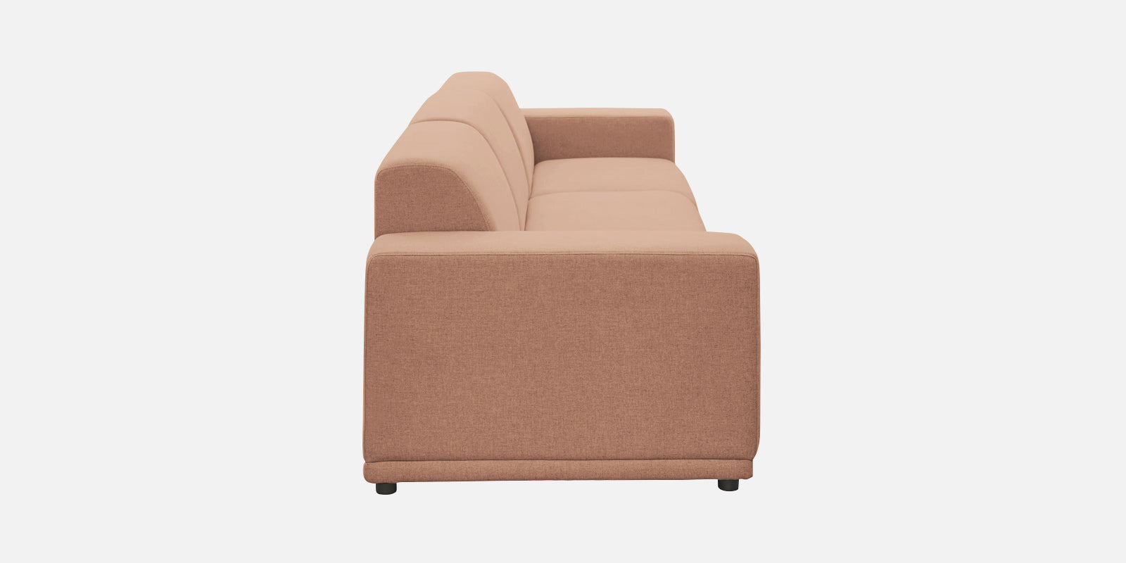 Adam Fabric RHS Sectional Sofa (3+Ottoman Lounger) In Cosmic Beige Colour - Febonic Living