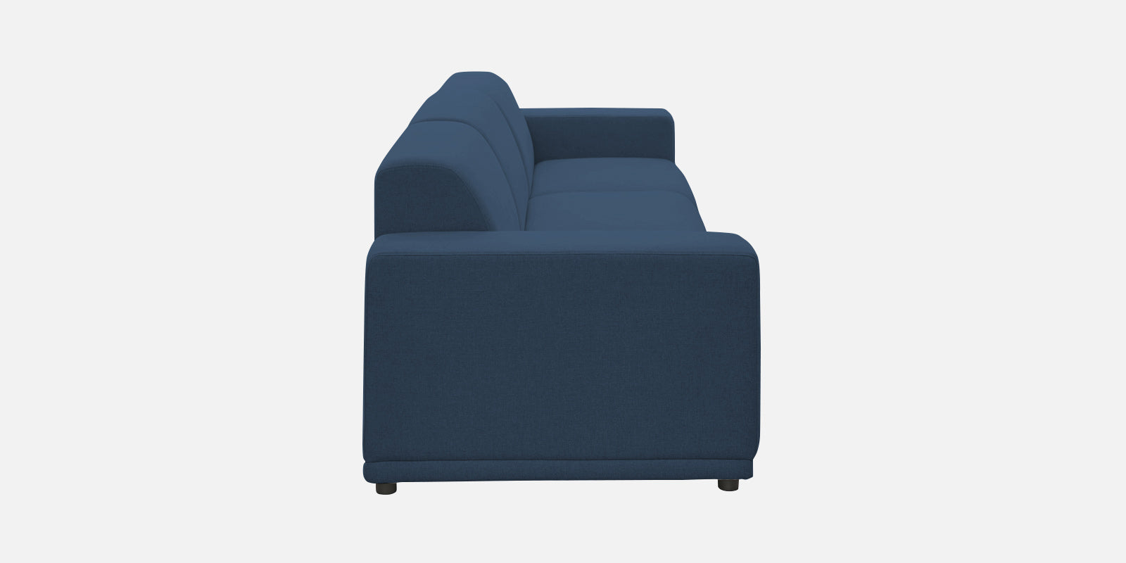Adam Fabric RHS Sectional Sofa (3+Ottoman Lounger) In Light Blue Colour - Febonic Living
