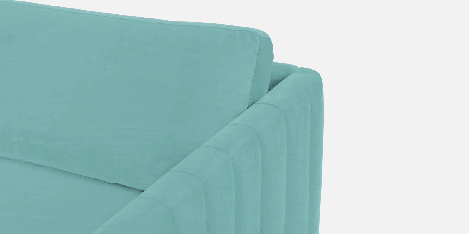 Haru Velvet 2 Seater Sofa In Barmunda Aqua Colour - Febonic Living