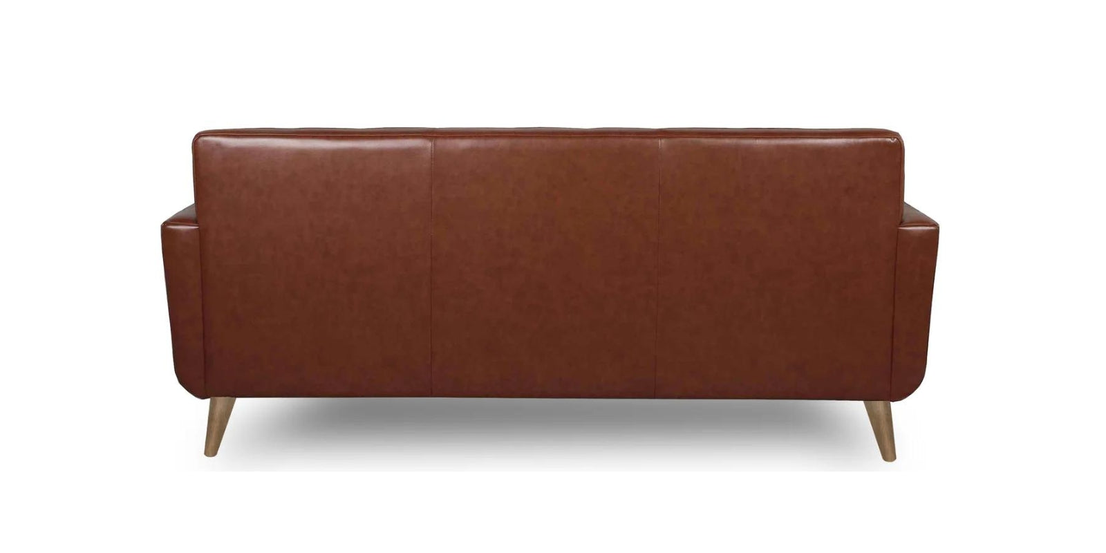 Cori Leatherette 3 Seater Sofa in Brown Finish