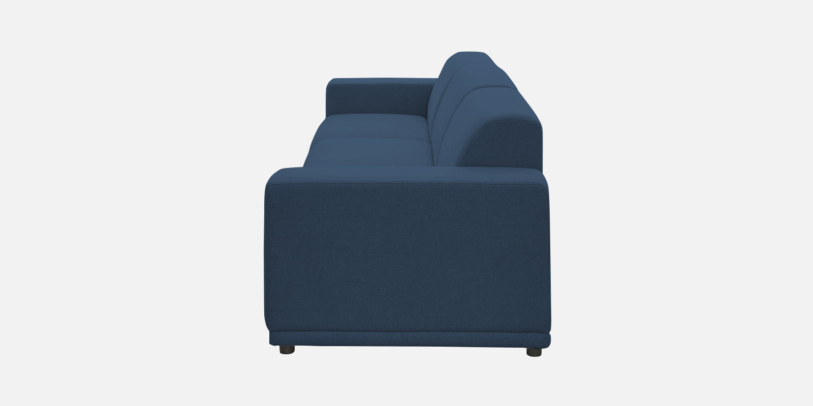 Adam Fabric LHS Sectional Sofa (3+Ottoman Lounger) In Light Blue Colour - Febonic Living