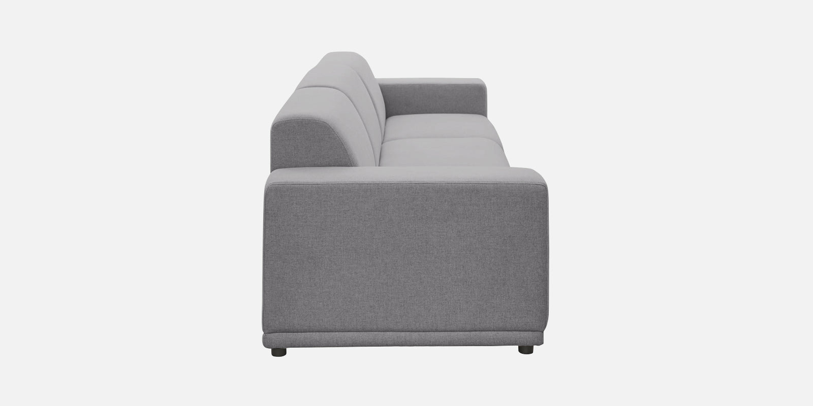 Adam Fabric RHS Sectional Sofa (3+Ottoman Lounger) In Lit Grey Colour - Febonic Living