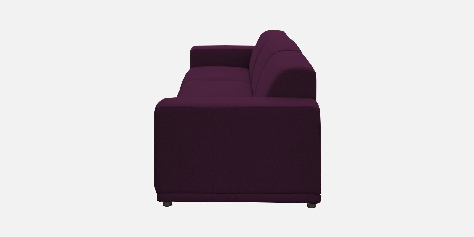 Adam Fabric LHS Sectional Sofa (3+Ottoman Lounger) In Greek Purple Colour - Febonic Living