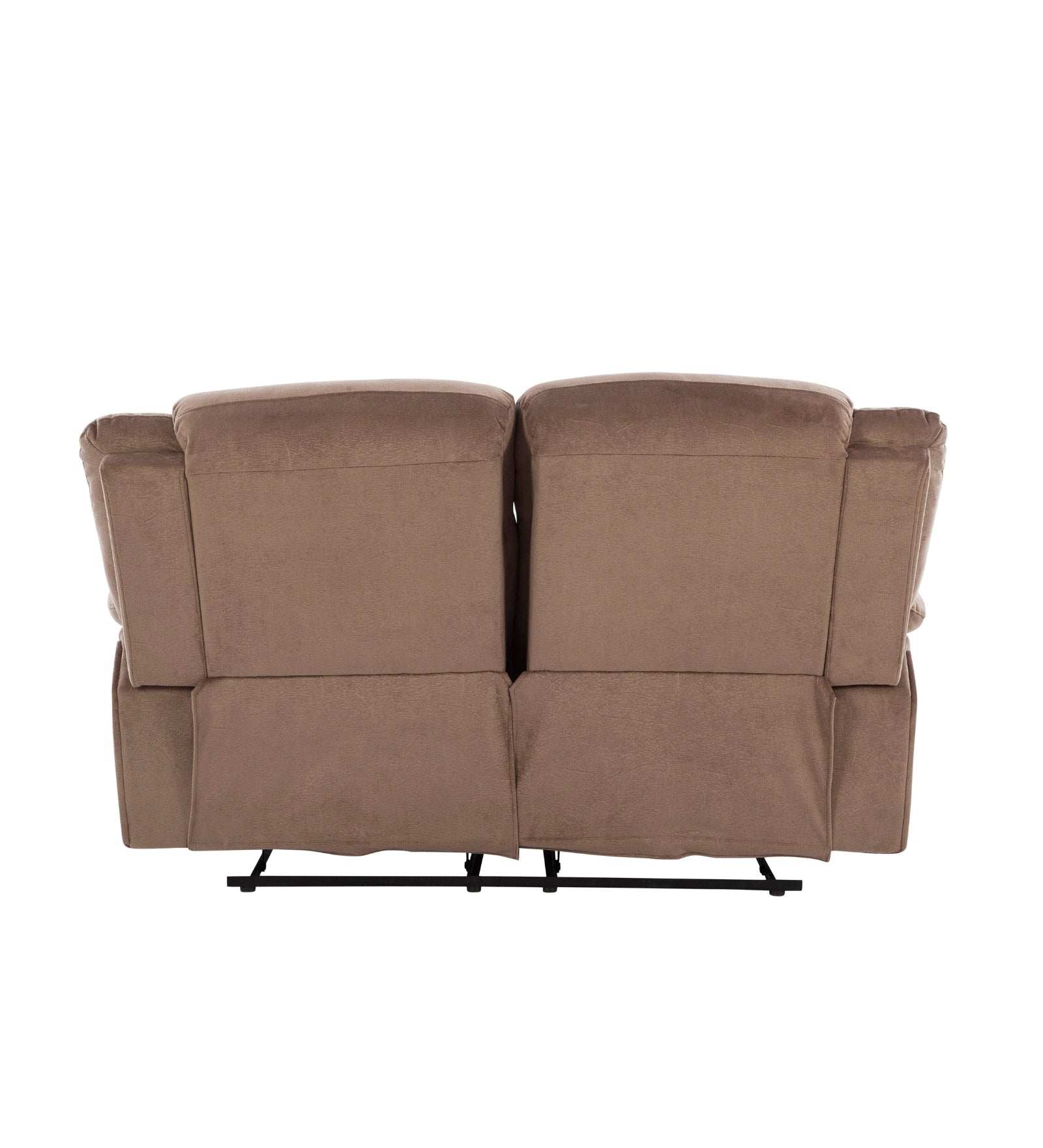 Joy Leatherette 2 Seater Manual Recliner In Beige Colour