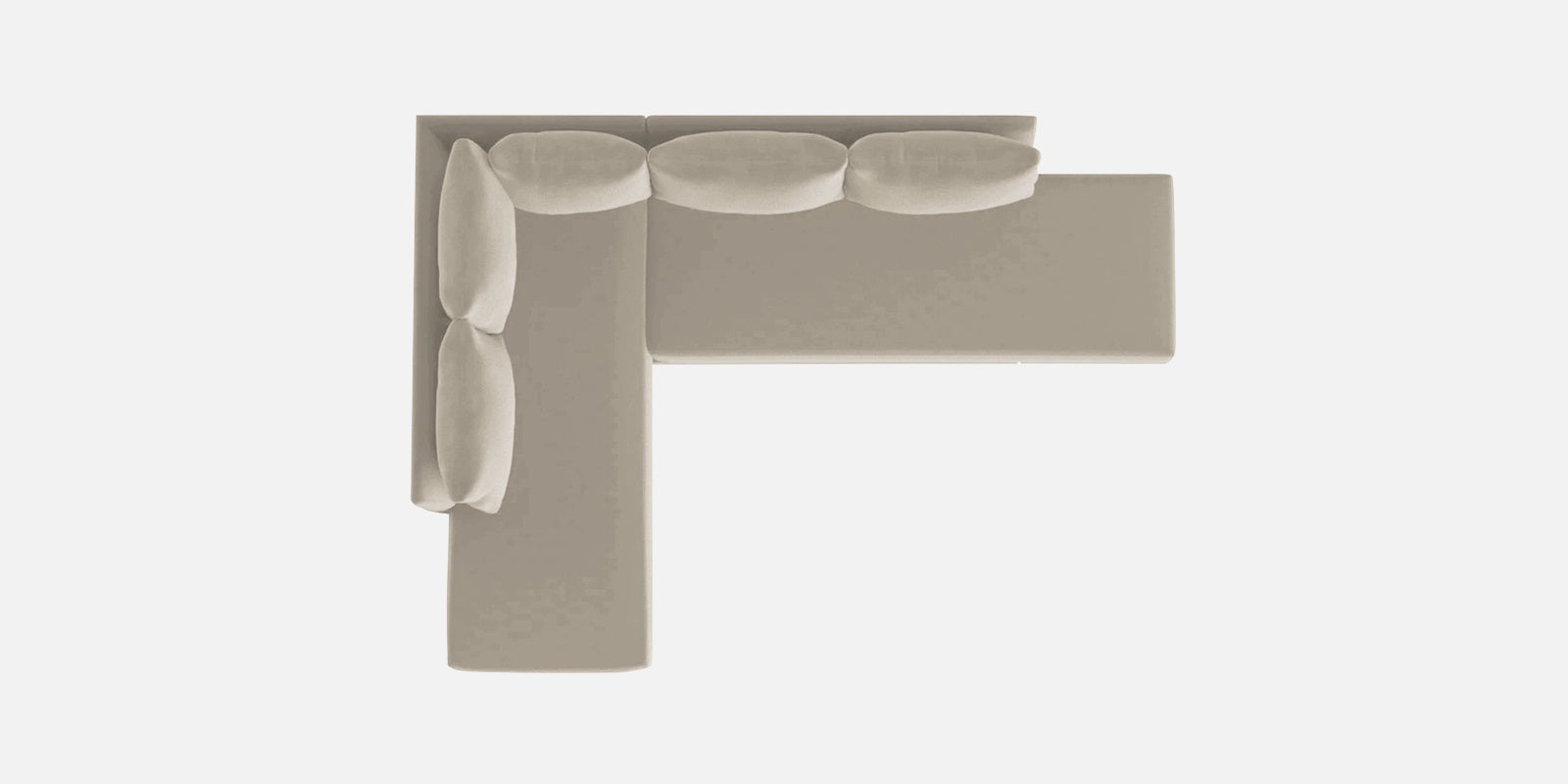 Ira Fabric RHS 6 Seater Convertible Sofa Cum Bed In Ivory Cream Colour - Febonic Living