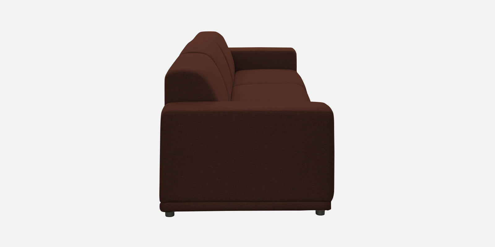 Adam Fabric RHS Sectional Sofa (3+Ottoman Lounger) In Coffee Brown Colour - Febonic Living