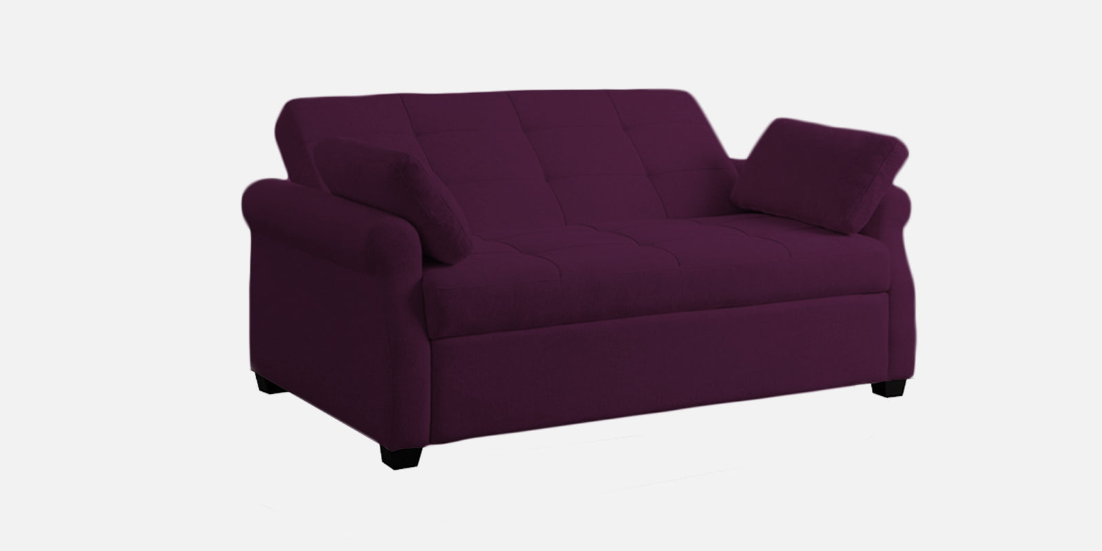 Fornia Fabric 2 Seater Pull Out Sofa Cum Bed In Greek Purple Colour - Febonic Living